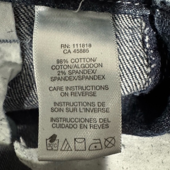 Michael Kors Bootcut Jeans Women's size 10 Dark Wash Blue Stretch Rhinestone - Picture 9 of 10